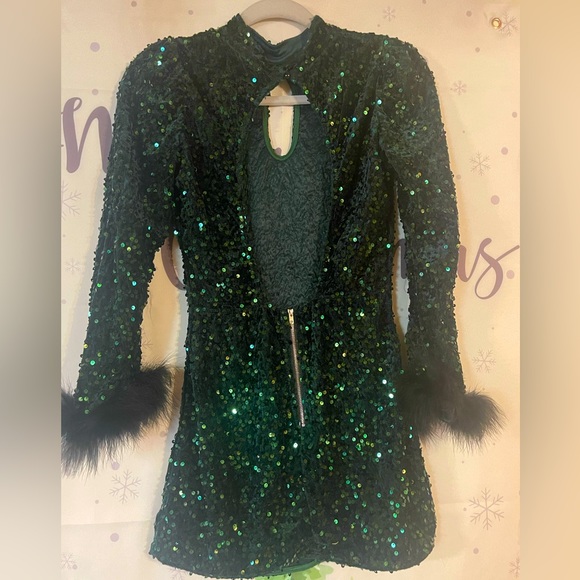 Front Sequin Mini Bodycon Dress - Picture 7 of 9